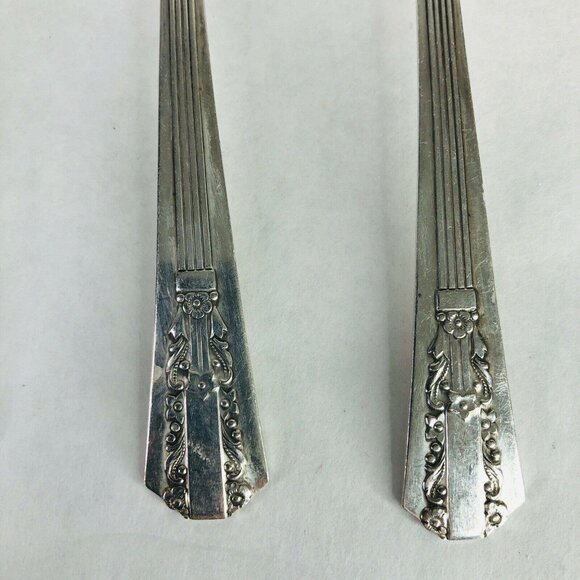 4 Place Oval Soup Spoons Wm A Rogers Oneida Sectional Lido Pattern Silverplate - Picture 5 of 12